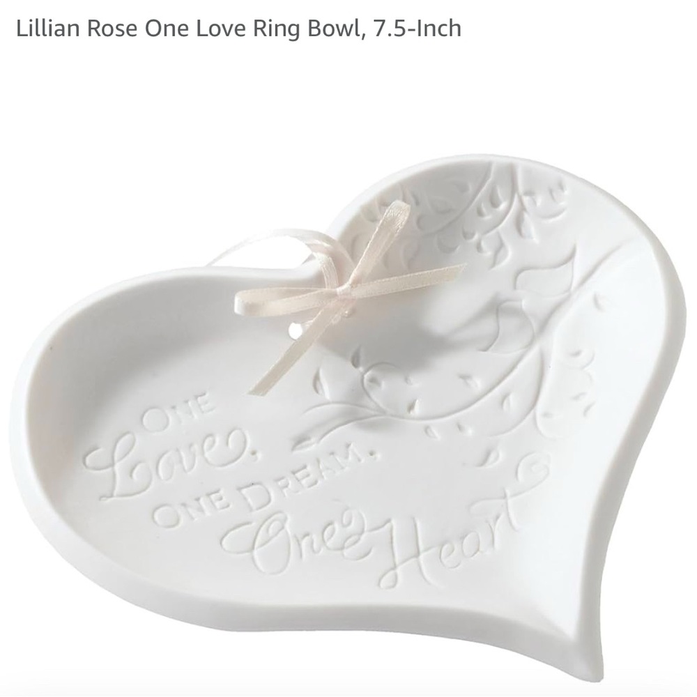 NIB Lillian Rose One Love Porcelain Ring Bowl💍❤️